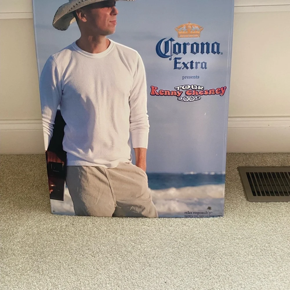 Kenny Chesney Corona Extra Kenny Chesney 2009 Tour metal sign  - Beach Graphic